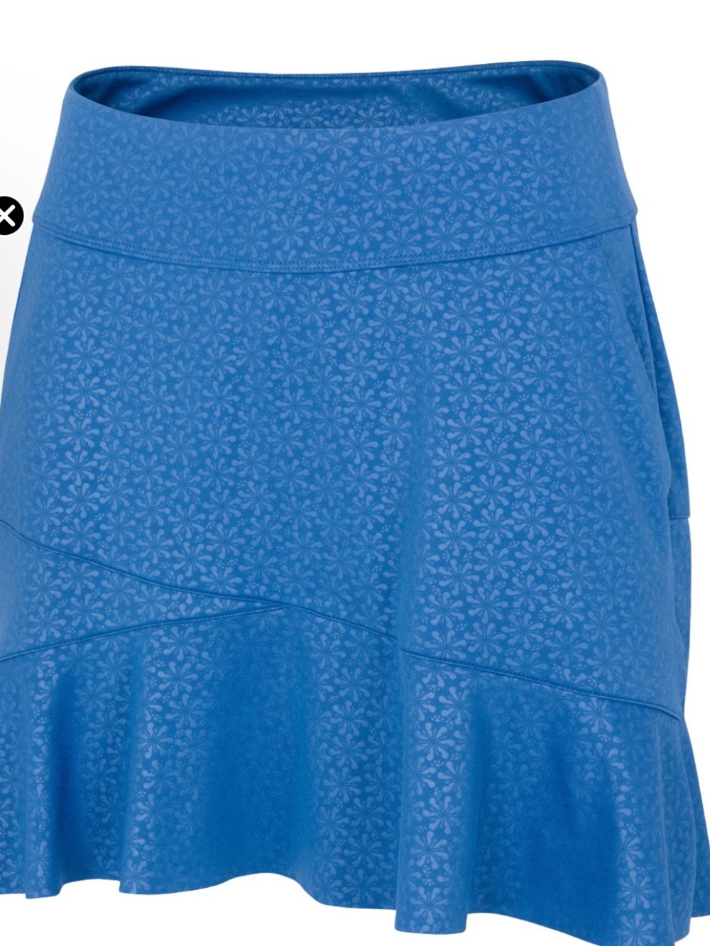 Greg Norman Collection Blue Floral Jacquard Skort